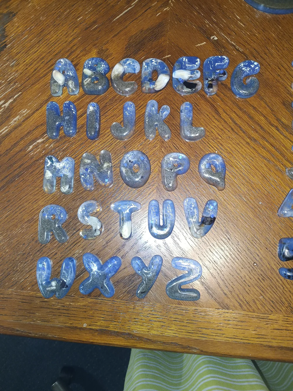 Handmade Beach Resin Alphabet Letters
